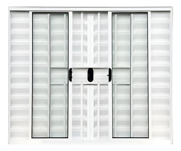 Janela Veneziana evo 1,20X1,00 C/G Pintada branca C/vidros