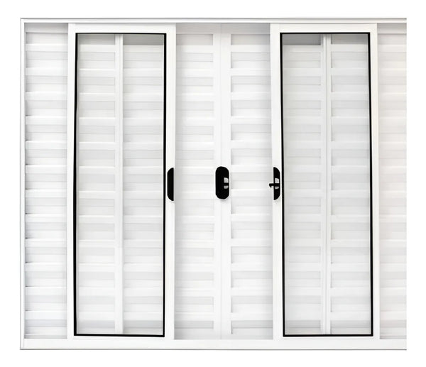 Janela Veneziana evo 1,00X1,00 C/G Pintada branca C/vidros