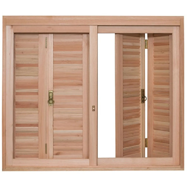 Janela Veneziana Pantografica Eucalipto 1,20 x 1,00