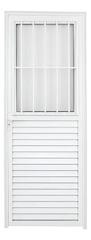 Porta Aço 1/2 Pintada Branca C/Vidros