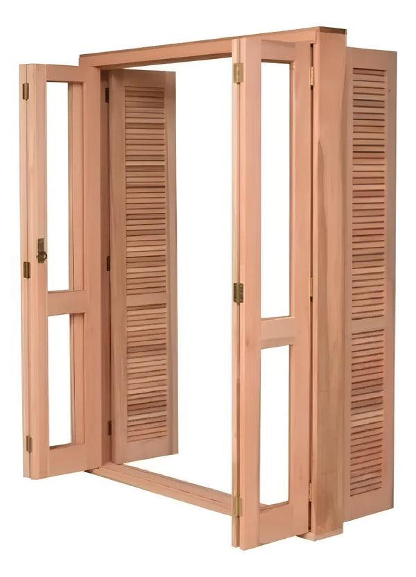 Porta Janela Pantográfica 1.60X2.14 Eucalipto