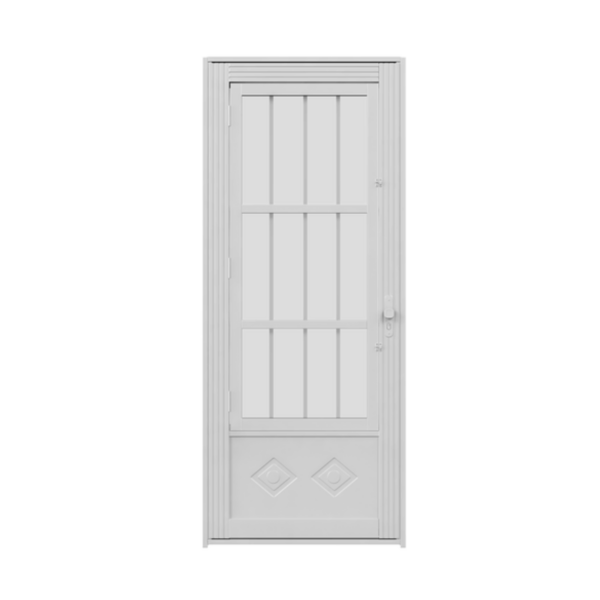 Porta 3/4 Pintada Branca C/Vidros